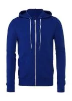 Unisex Poly-Cotton Full Zip Hoodie True Royal