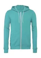 Unisex Poly-Cotton Full Zip Hoodie Teal