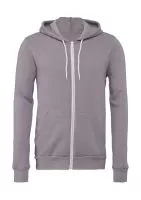 Unisex Poly-Cotton Full Zip Hoodie Storm