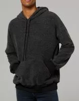 Unisex Sueded Fleece Pullover Hoodie Black Heather