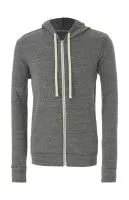 Unisex Triblend Full Zip Hoodie Grey Triblend