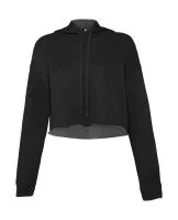 Women`s Cropped Fleece Hoodie Szürke