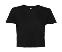 Women`s Flowy Cropped Tee Black