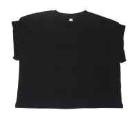 Women`s Organic Crop Top T Black