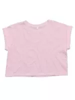 Women`s Organic Crop Top T Soft Pink