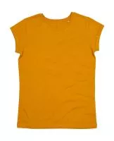 Women`s Organic Roll Sleeve T Mustard