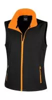 Women`s Printable Softshell Bodywarmer Black/Orange