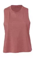 Women`s Racerback Cropped Tank Heather Mauve