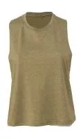 Women`s Racerback Cropped Tank Heather Olive