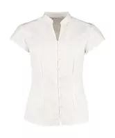 Women`s Tailored Fit Mandarin Collar Blouse SSL