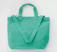 Zipped Canvas Shopper Seafoam