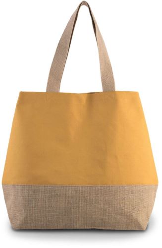 CANVAS & JUTE HOLD-ALL SHOPPER BAG