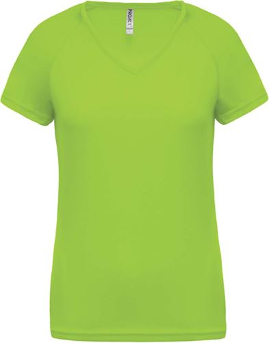 LADIES’ V-NECK SHORT SLEEVE SPORTS T-SHIRT