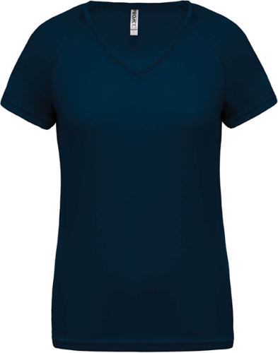 LADIES’ V-NECK SHORT SLEEVE SPORTS T-SHIRT