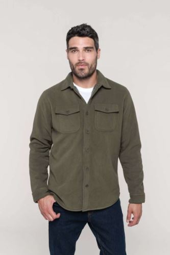 SHERPA-LINED FLEECE OVERSHIRT