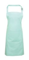 ‘COLOURS’ BIB APRON WITH POCKET Aqua