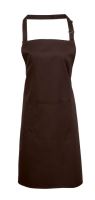 ‘COLOURS’ BIB APRON WITH POCKET Brown