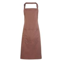 ‘COLOURS’ BIB APRON WITH POCKET Mocha