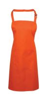 ‘COLOURS’ BIB APRON WITH POCKET Orange