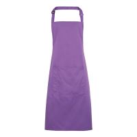 ‘COLOURS’ BIB APRON WITH POCKET Rich Violet