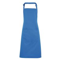 ‘COLOURS’ BIB APRON WITH POCKET Sapphire