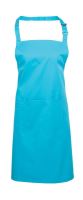 ‘COLOURS’ BIB APRON WITH POCKET Turquoise