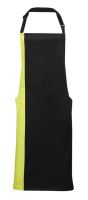 'COLOURS COLLECTION’ CONTRAST BIB APRON Black/Lime