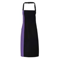 'COLOURS COLLECTION’ CONTRAST BIB APRON Black/Purple