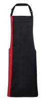 'COLOURS COLLECTION’ CONTRAST BIB APRON Black/Red