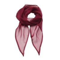 'COLOURS COLLECTION' PLAIN CHIFFON SCARF Burgundy