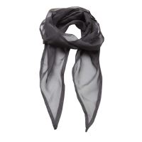 'COLOURS COLLECTION' PLAIN CHIFFON SCARF Dark Grey