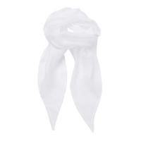 'COLOURS COLLECTION' PLAIN CHIFFON SCARF White