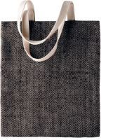 100% NATURAL YARN DYED JUTE BAG Natural/Black