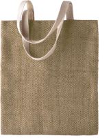 100% NATURAL YARN DYED JUTE BAG Natural/Military Green