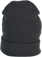 BEANIE WITH TURN-UP Dark Grey