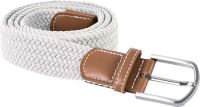 BRAIDED ELASTICATED BELT White