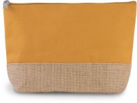 CANVAS & JUTE POUCH Cumin Yellow/Natural