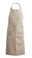 COTTON APRON WITH POCKET Beige