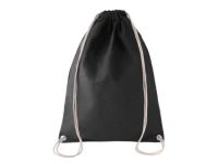 COTTON DRAWSTRING BACKPACK Black