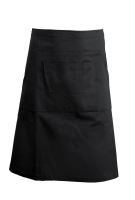 COTTON LONG APRON Black