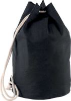 COTTON SAILOR-STYLE BAG WITH DRAWSTRING Black