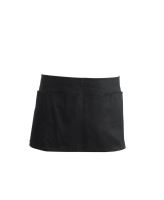 COTTON SHORT APRON Black