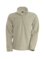 ENZO - ZIP NECK MICROFLEECE JACKET Beige