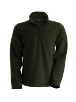 ENZO - ZIP NECK MICROFLEECE JACKET Green Olive