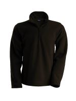 ENZO - ZIP NECK MICROFLEECE JACKET Chocolate