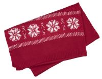 FAIR ISLE SCARF Cherry Red