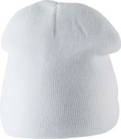 FLEECE LINED BEANIE White