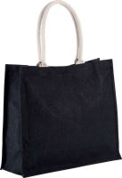 JUTE BEACH BAG Black