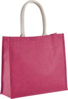 JUTE BEACH BAG Fuchsia