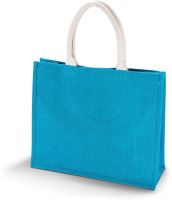 JUTE BEACH BAG Turquoise